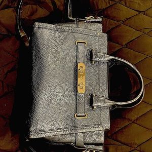 Coach Metallic Blue Pebbled LeatherSwagger